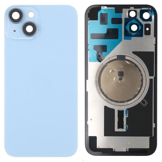 No Logo Back Glass With Bracket & Magnets iPhone 14 6.1" Blue