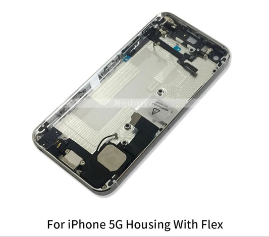 No Logo Rear / Back housing iPhone 5 White With Small Parts