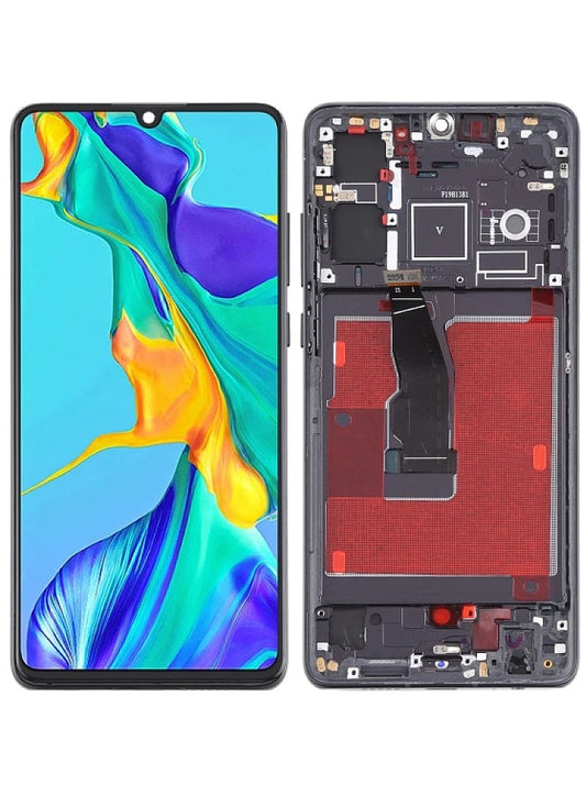 Replacement Lcd Screen Assembly With Frame For Huawei P30 Black Oled