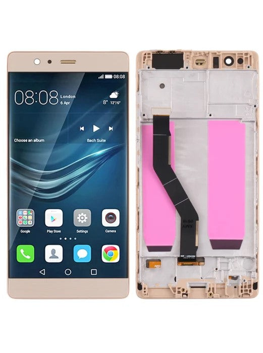 Replacement Lcd Screen For Huawei P9 Plus Gold With Frame