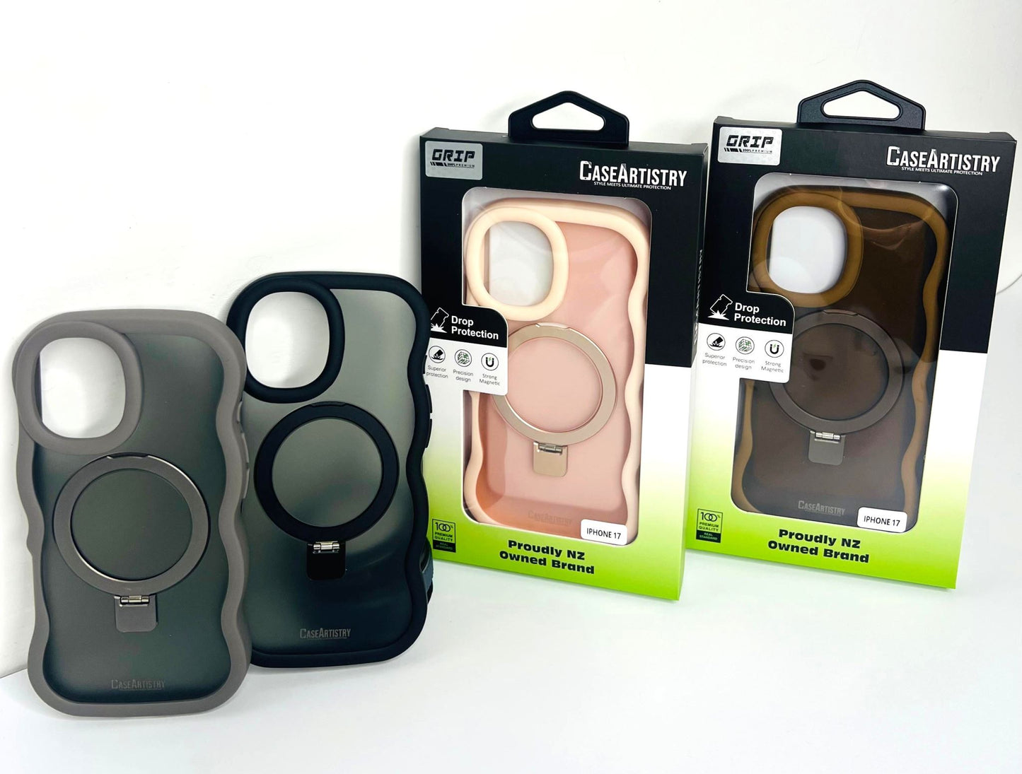Case Artistry Magnetic Stand Grip Case For iPhone 17 Air