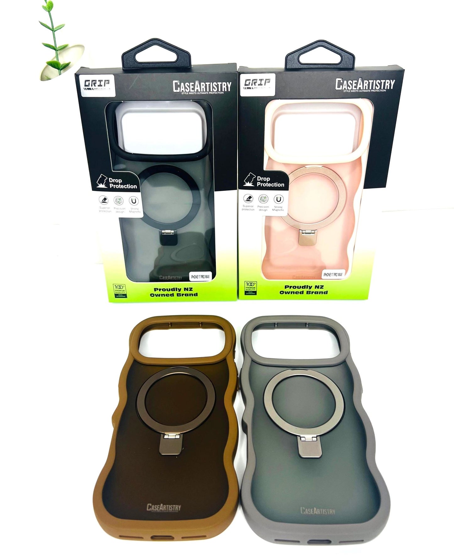 Case Artistry Magnetic Stand Grip Case For iPhone 17 Air