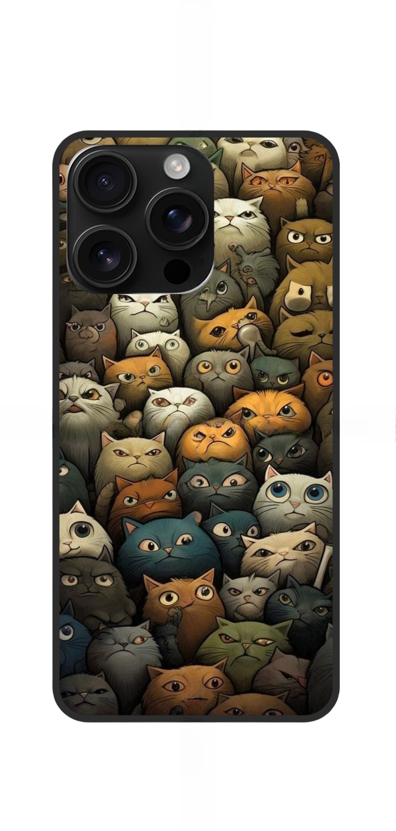 Angry Cats Printed Snap Case For Oppo Reno 12 Pro (5G) - POD