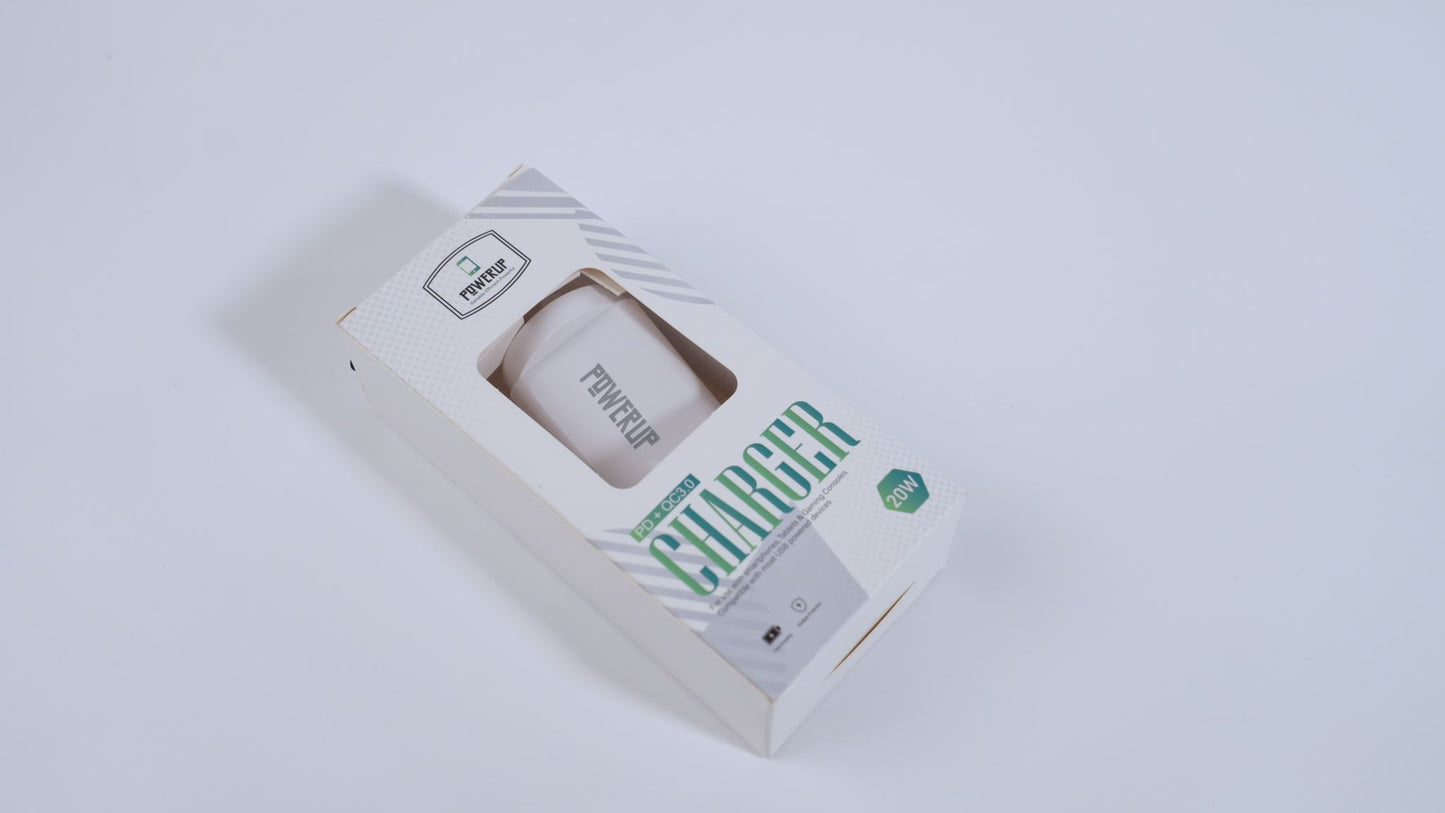 Power UP 20W + 18W USB + C Wall Adapter Charger