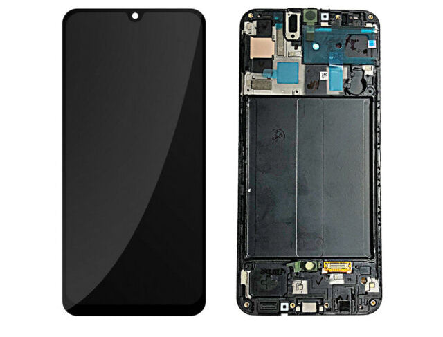 Replacement Lcd Screen Assembly With Frame for Samsung Galaxy A50 Black OEM