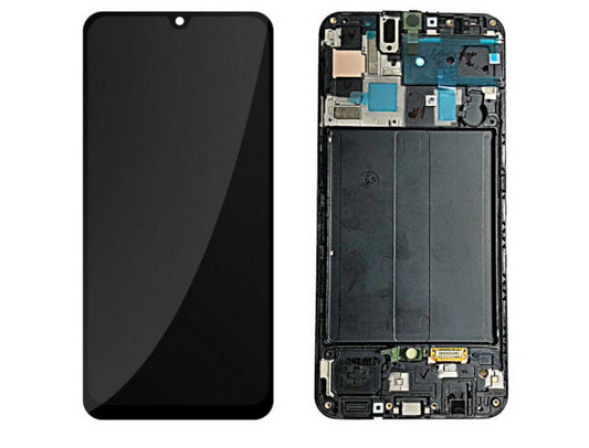 Replacement Lcd Screen Assembly With Frame for Samsung Galaxy A50 Black OEM