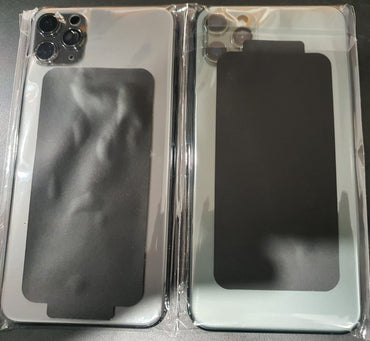 No Logo Middle Frame Back Housing With Glass For iPhone 11 Pro Max Black