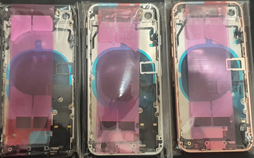 No Logo Back Housing For iPhone 8 4.7" Black With Small Parts