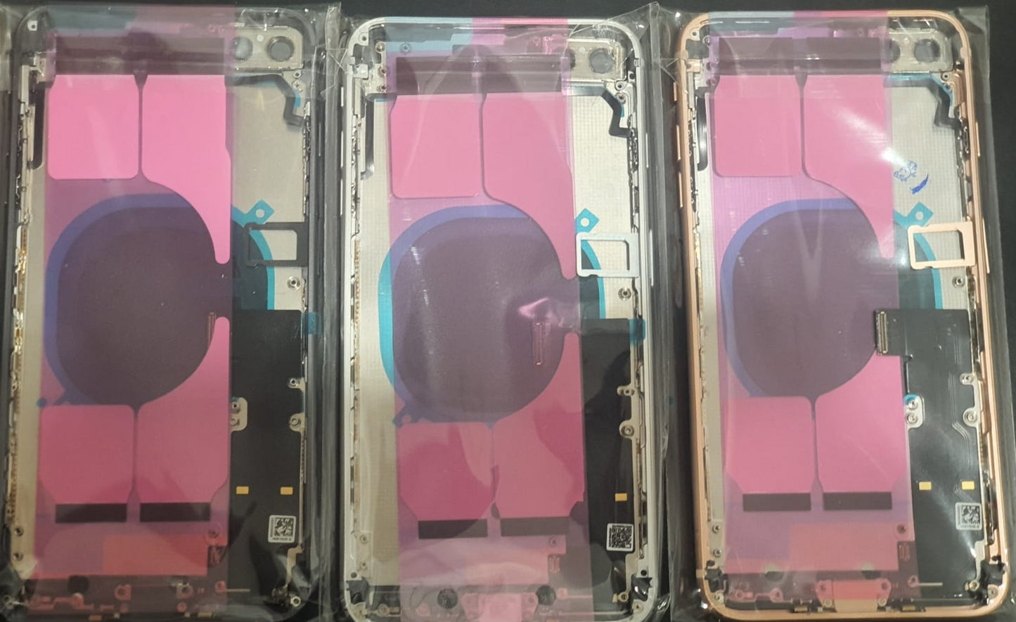 No Logo Back Housing For iPhone 8 Plus 5.5" Black With Small Parts