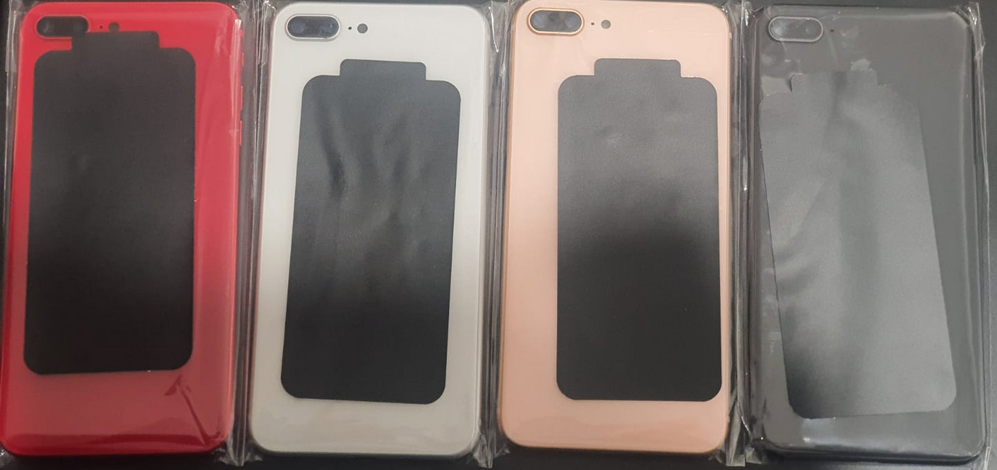 No Logo Back Housing For iPhone 8 Plus 5.5" Black With Small Parts