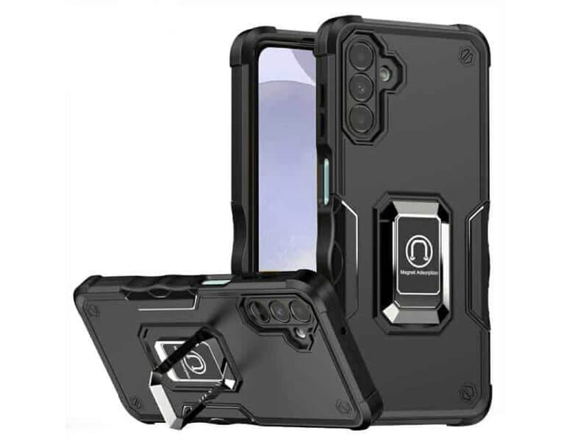 Magnetic Car Mount Ring Case For Samsung Galaxy S24 FE Black