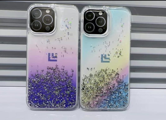 Diamond Series Protective Glitter Case For iPhone 15 Pro Max Rainbow