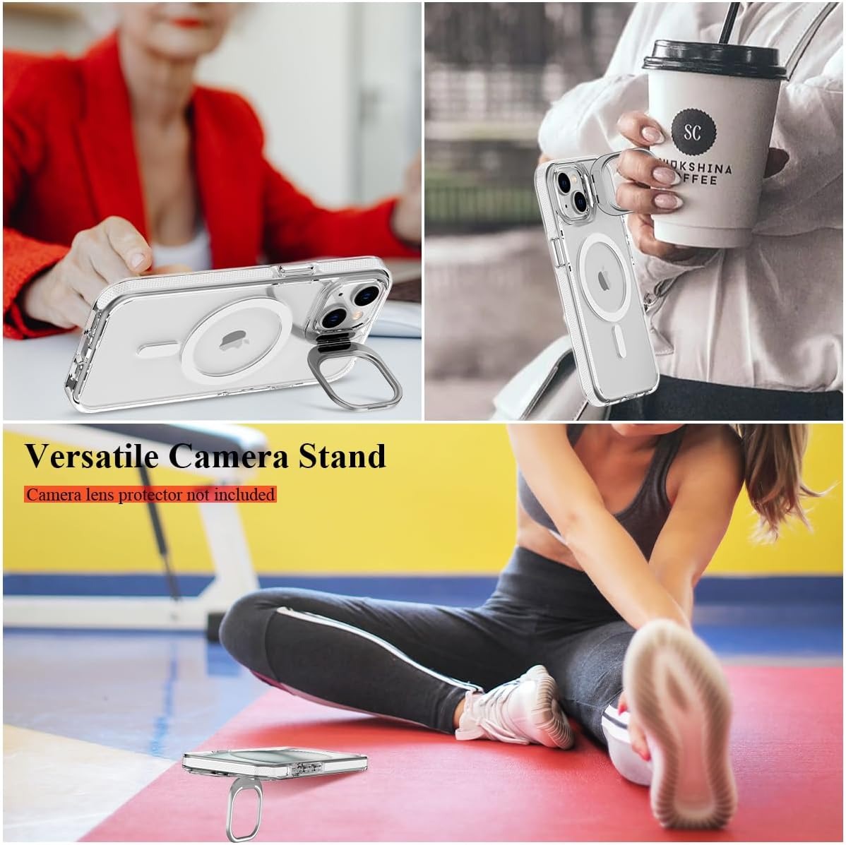 Case Artistry Magsafe Cam Ring Rhino Case For iPhone 16 Pro Clear