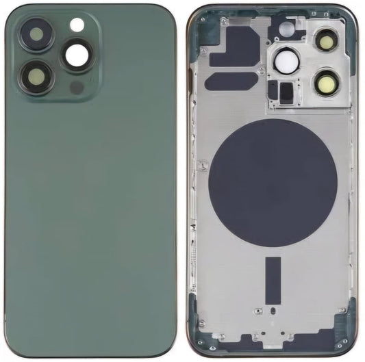 No Logo Middle Frame Back Housing With Glass For iPhone 13 Pro Green