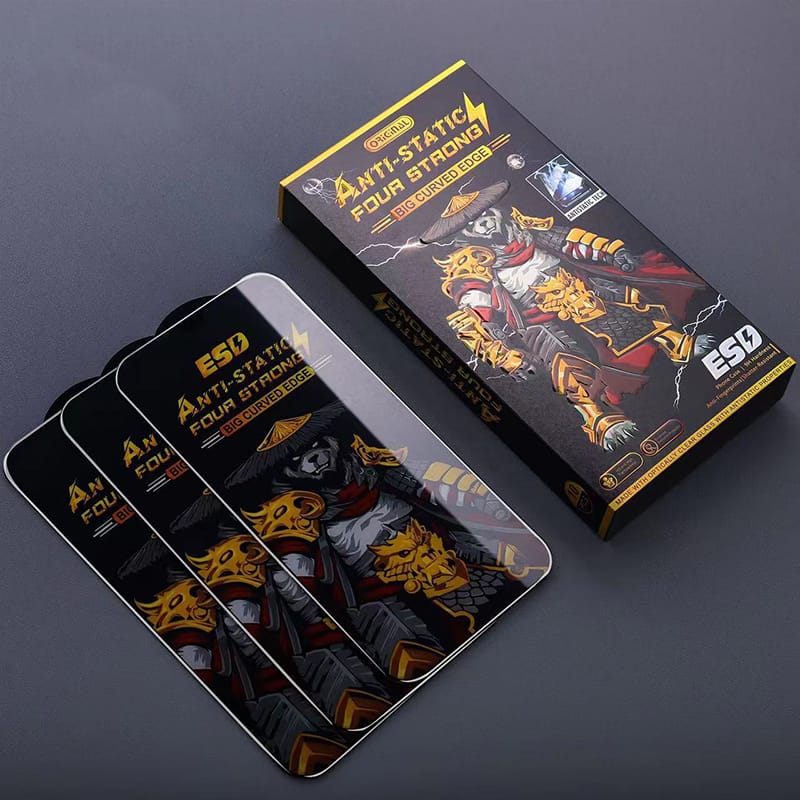 ESD Full Cover 9H Premium Tempered Glass For iPhone 17 Pro Max Black