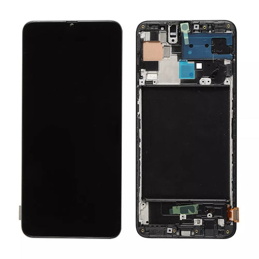 Replacement Lcd Screen Assembly With Frame for Samsung Galaxy A70s Black Oled