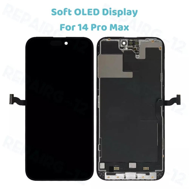 Replacement Lcd Screen For iPhone 14 Pro Max Black Soft Oled