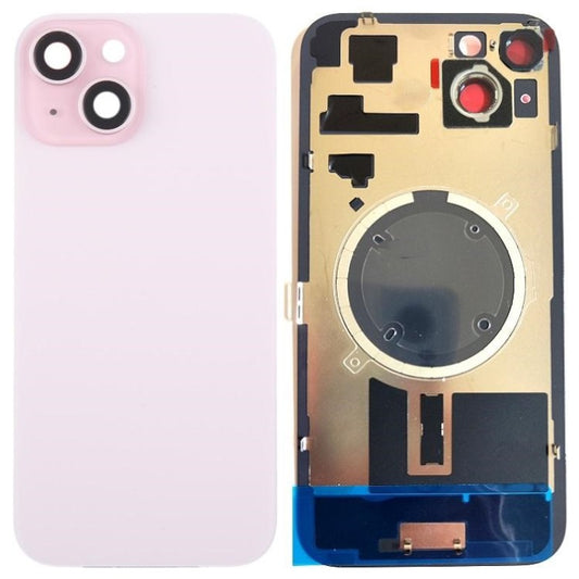 No Logo Back Glass With Bracket & Magnets iPhone 15 Plus Pink