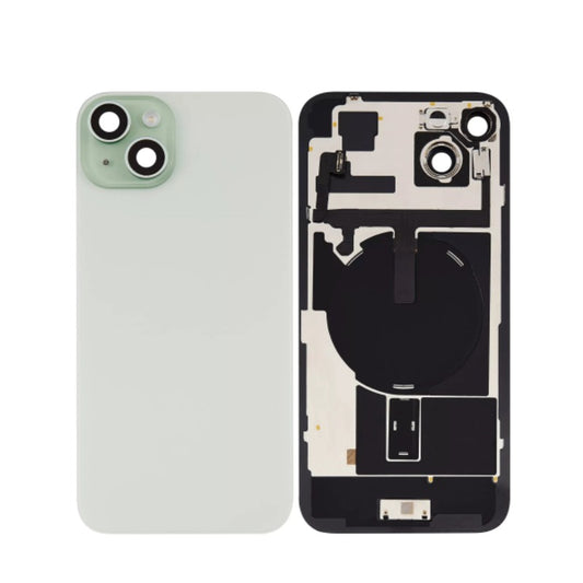 No Logo Back Glass With Brackets and NFC Flex For iPhone 15 Plus Green