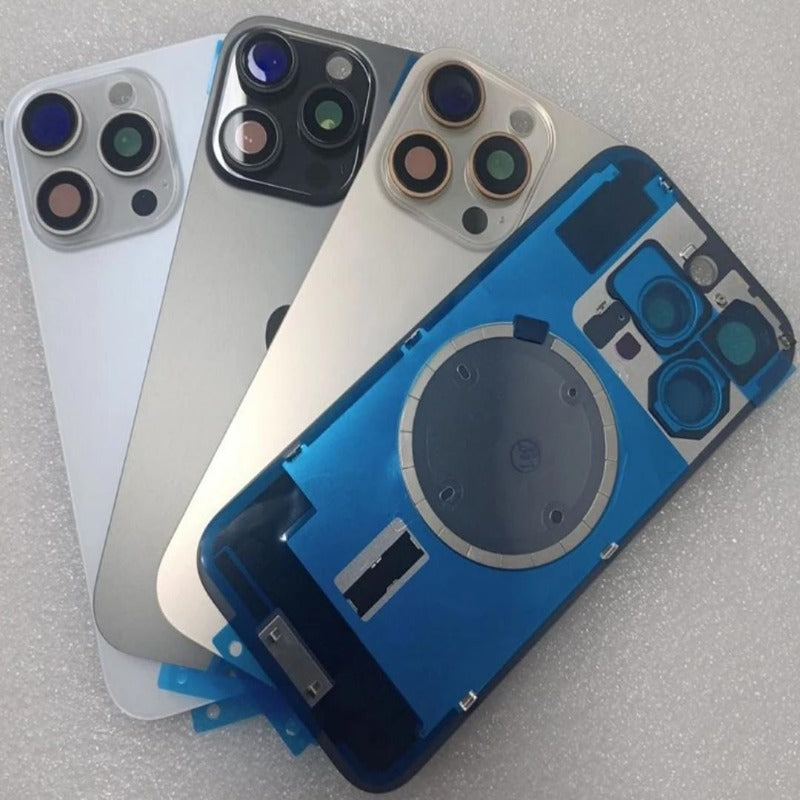 No Logo Back Glass With Bracket & Magnets iPhone 16 Pro Desert Titanium