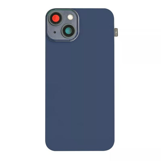 No Logo Back Glass With Brackets and NFC Flex For iPhone 14 Plus Blue