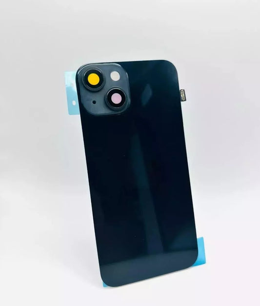 No Logo Back Glass With Brackets and NFC Flex For iPhone 14 6.1" Black