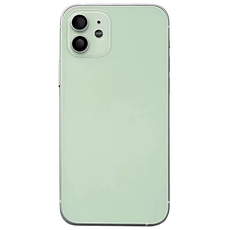 No Logo Middle Frame Back Housing With Glass For iPhone 12 Green