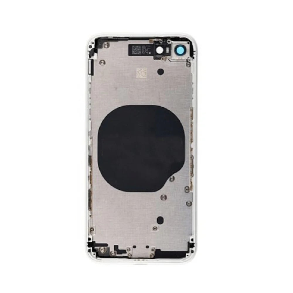 No Logo Middle Frame Back Housing With Glass iPhone SE 3rd Gen 2022 Silver