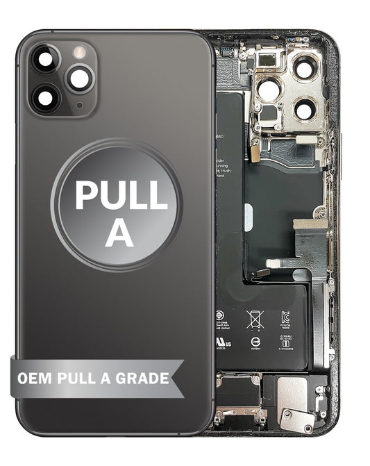 Back Housing With Small Parts For iPhone 11 Pro Max Black (Disassembled)