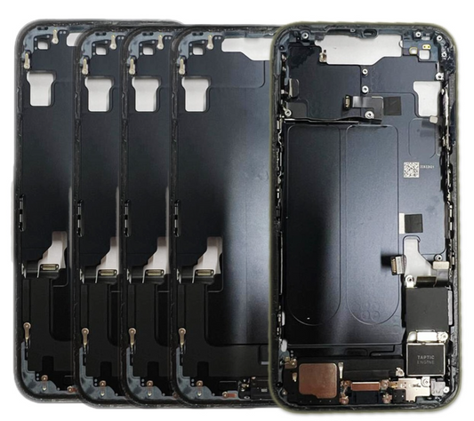 No Logo Middle Housing iPhone 14 Plus Black With OEM Small Parts