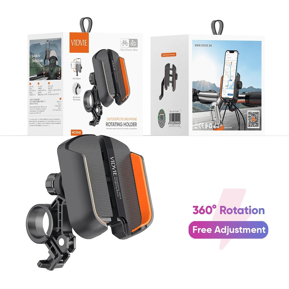 Vidvie HC1548 Outdoor Cycling Phone Rotating Holder