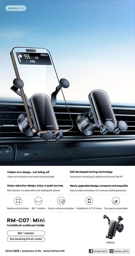 REMAX Invisible car air outlet holder RM-C07