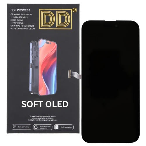 Replacement Lcd Screen For iPhone 16 Plus Black Soft Oled