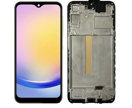 Replacement Lcd Screen With Frame for Samsung Galaxy A25 5G Black Oled