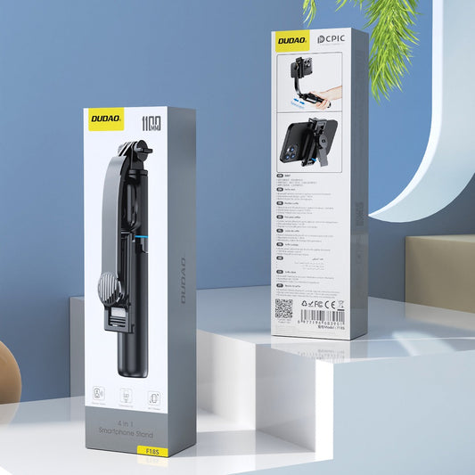 Dudao Selfie stick Dudao F18S 4-in-1 foldable tripod with remote control Black