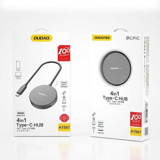 Dudao 4in1 HUB USB Type C Splitter- 1x USB 3.2 Gen 1 / 3x USB 2.0 adapter (A15BT)