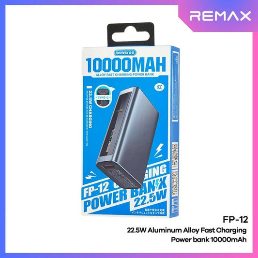 REMAX QC22.5W Aluminum Alloy Digital Display Power Bank 10000mAh FP-12