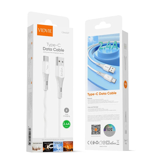 Vidvie Data Cable Type C to Usb CB4032T Liquid Silicone Wire 1 Meter