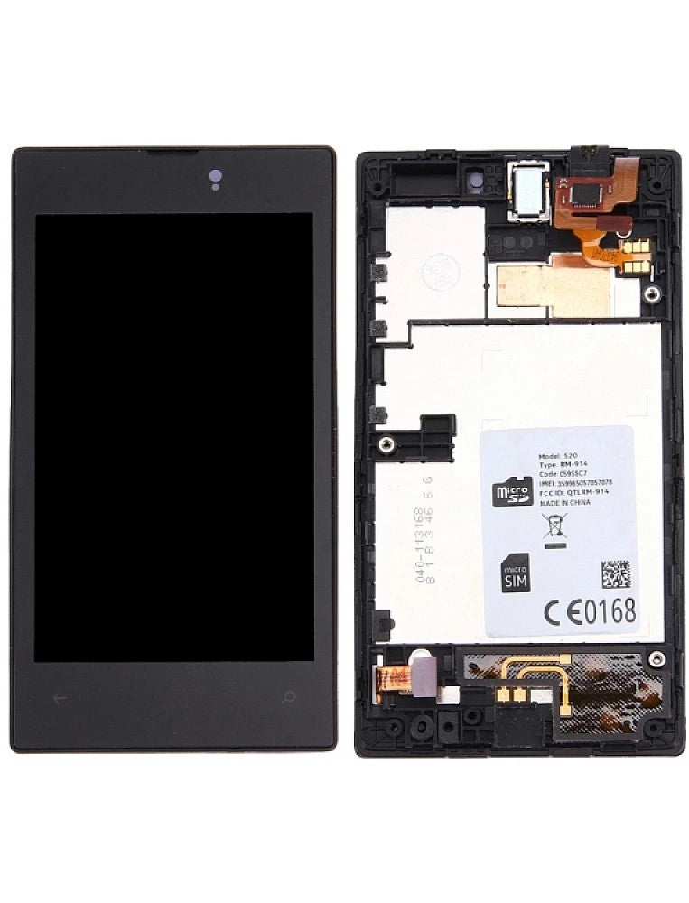 Replacement screen with Frame for Nokia Lumia 520