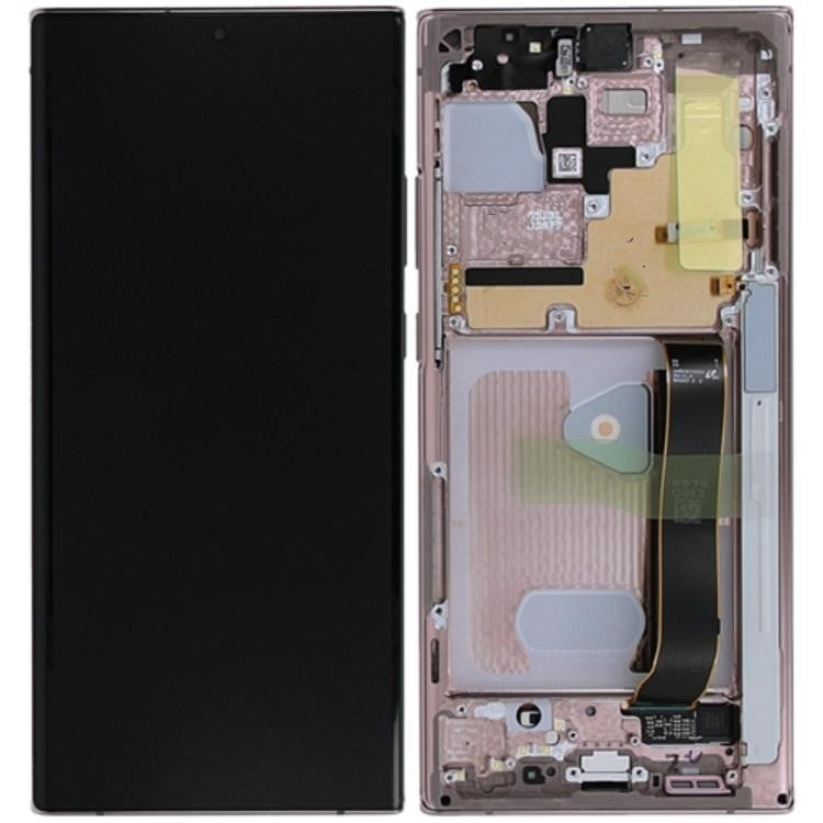 Replacement Lcd Screen Frame for Samsung Galaxy Note 20 Ultra Brown Soft Oled