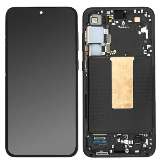 Replacement Lcd Screen with Frame Samsung Galaxy S23 Plus Black Soft Oled
