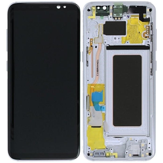 Replacement Lcd Screen Frame Samsung Galaxy S8 Silver OEM