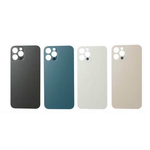 No Logo Back Glass For iPhone 12 Pro Max 6.7" Graphite (Big Cam Lens Hole)