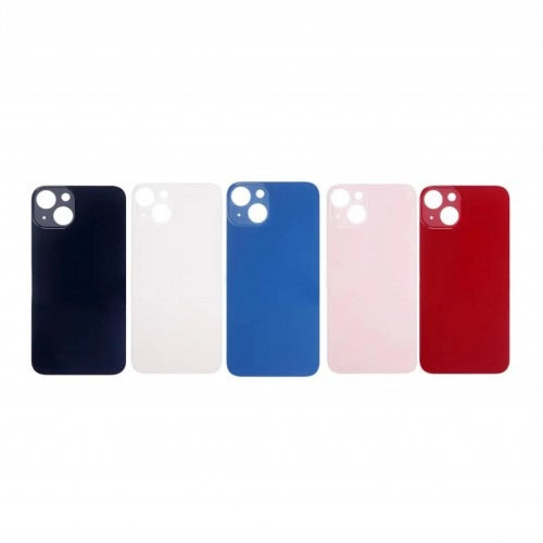 No Logo Back Glass For iPhone 13 Mini 5.4" Blue (Big Cam Lens Hole)
