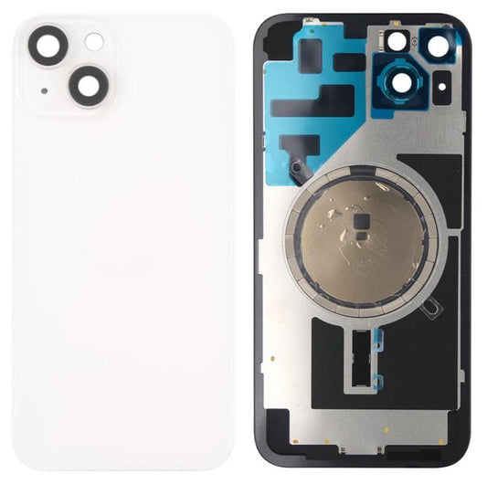 No Logo Back Glass With Bracket & Magnets iPhone 14 6.1" White