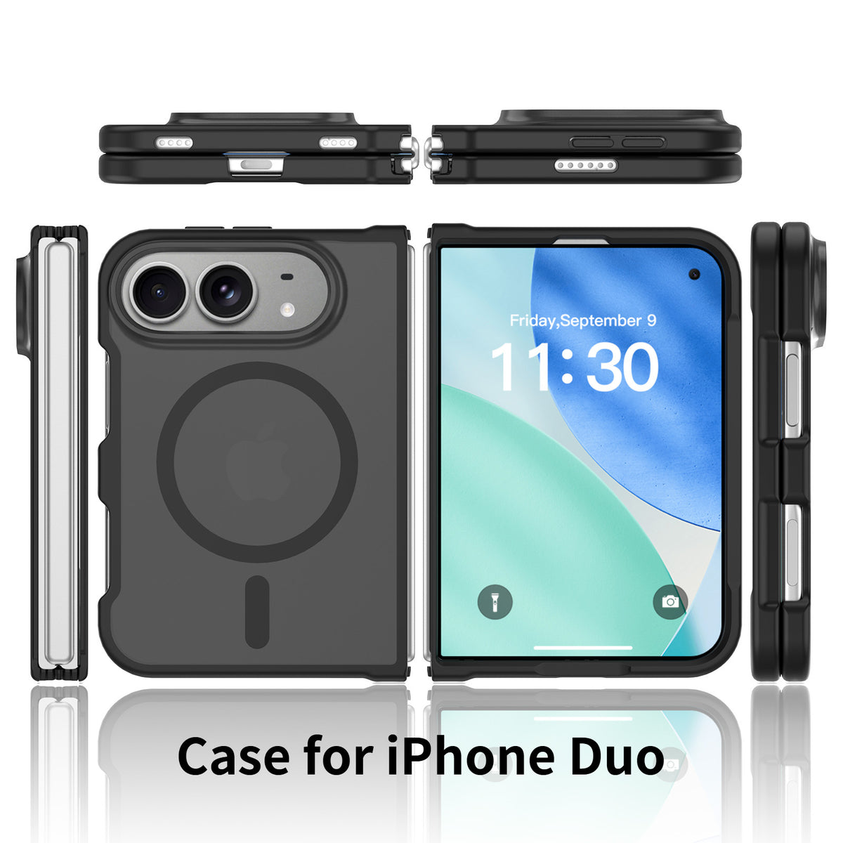 Mag Shield Ghost Matte Magsafe Case For iPhone Duo Matte Black