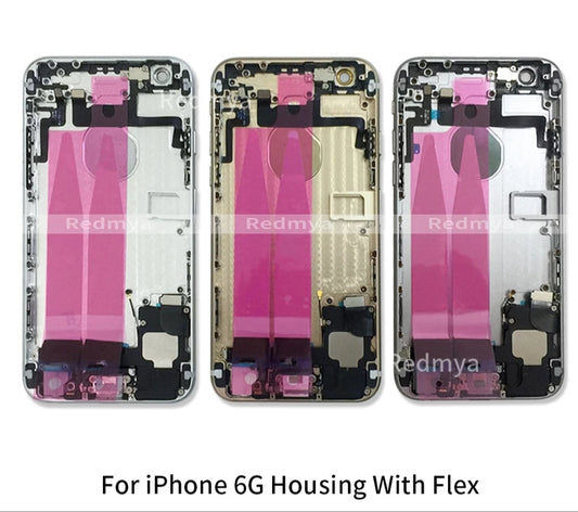 No Logo Back housing for iPhone 6 4.7" Gold With Small Parts