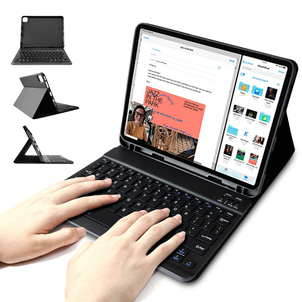 Detachable Bluetooth Keyboard Case With Pencil Holder, Backlight & Touch Pad For iPad Pro 12.9 3rd / 4th / 5th / 6th Black