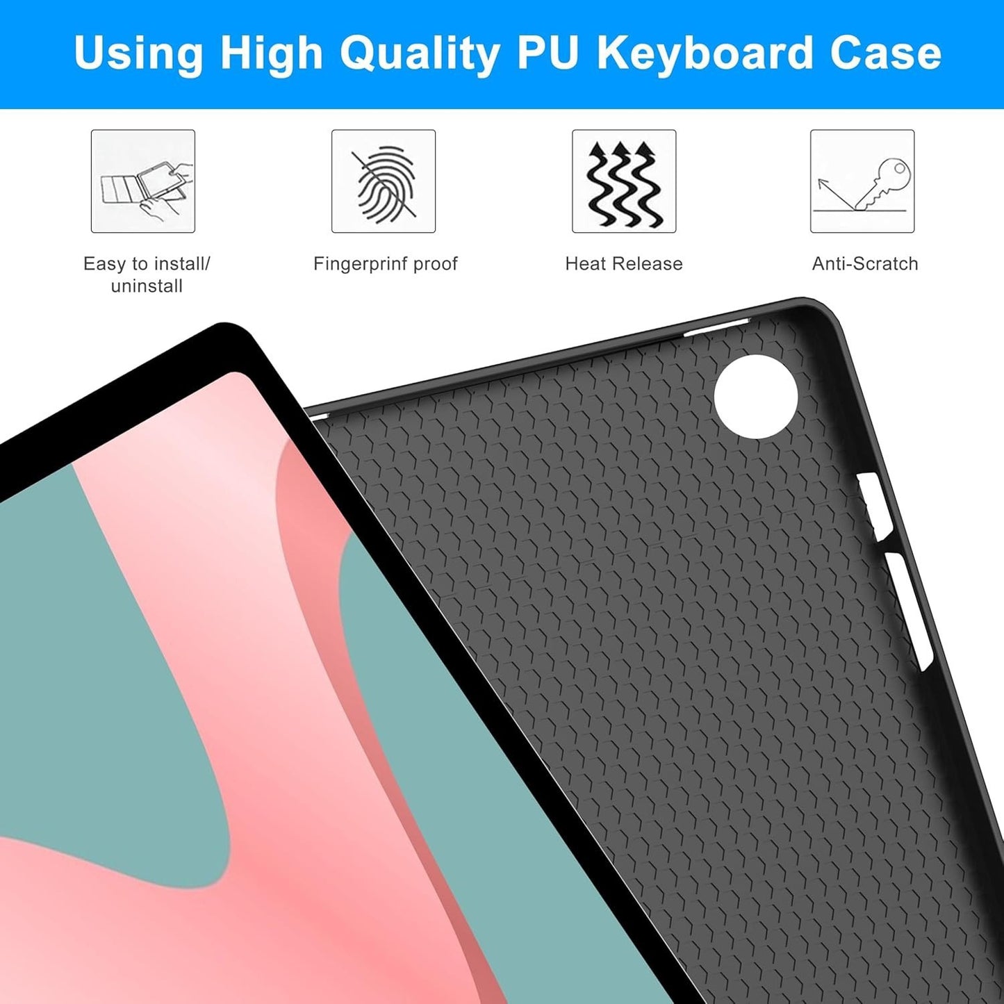 Detachable Bluetooth Keyboard Case With Pencil Holder, Backlight & Touch Pad For iPad Pro 12.9 1st / 2nd Black