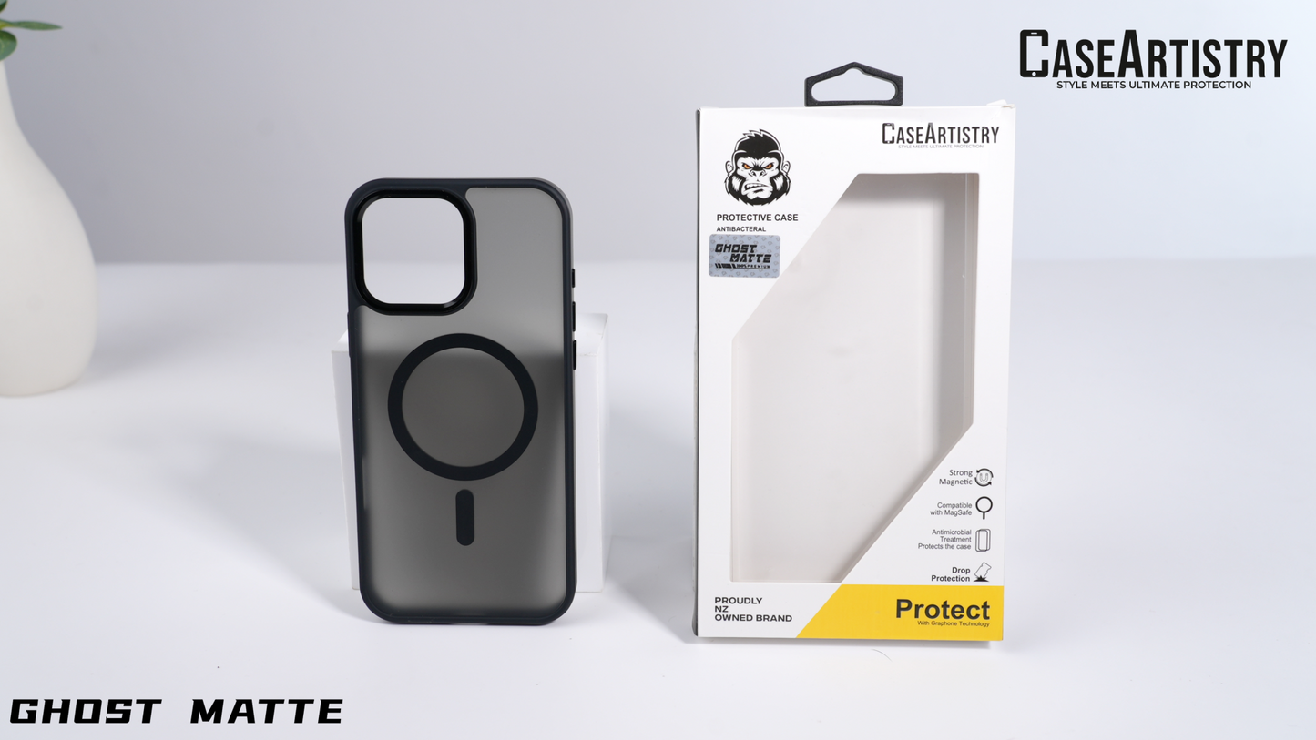 Case Artistry Mag Shield Ghost Matte Case For iPhone 13 Mini Matte Black